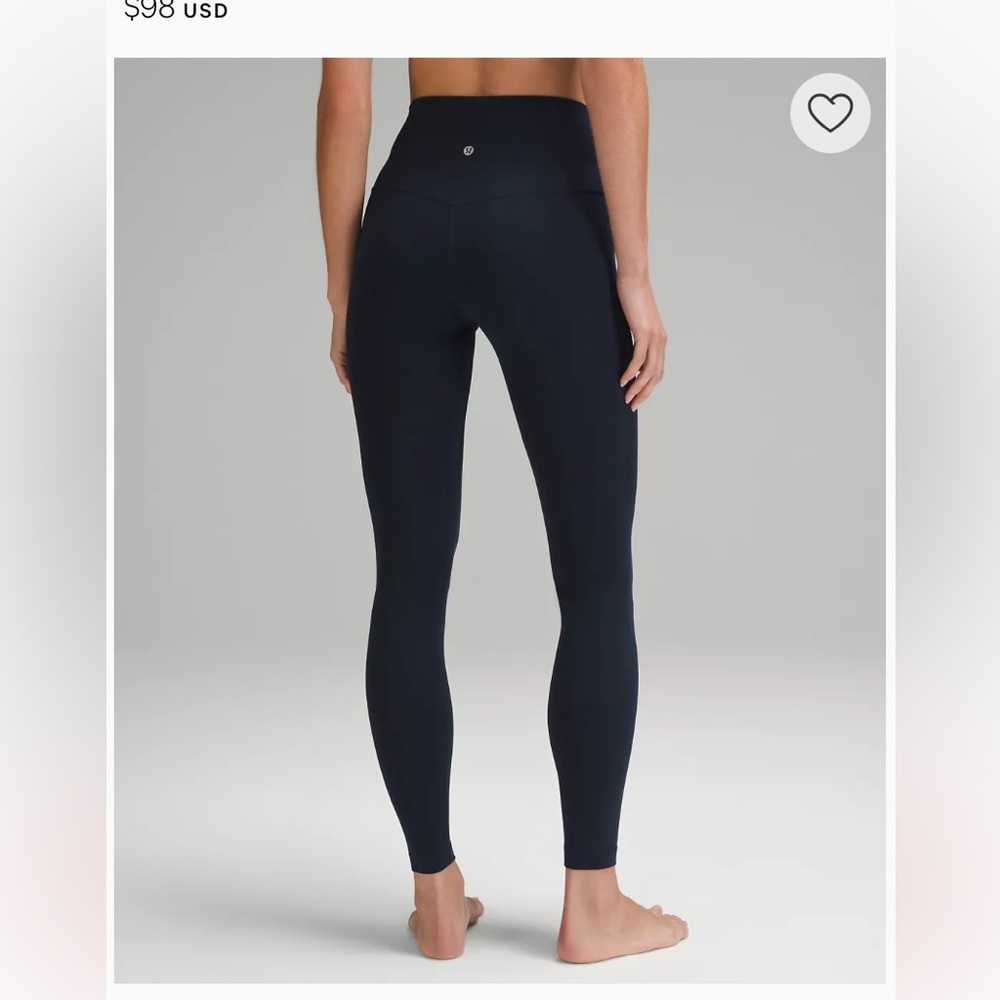 Lululemon High Rise Leggings 28”/Size 6